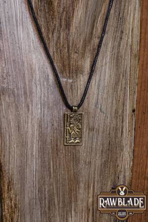 Viking Warrior Pendant - Gold