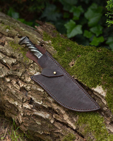 Witold Leather Sheath for Hunting Knife Brown - pochwa na nóż