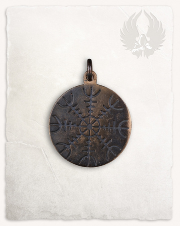 Yrsa Pendant with Runes - Bronze