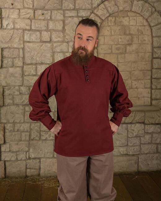 Bartold shirt canvas Bordeaux - koszula średniowieczna