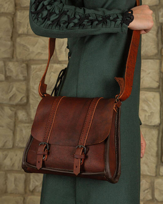 Belwar Shoulder Bag Brown - skórzana torba