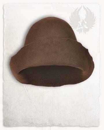 Bruno Felthat Brown - czapka średniowieczna, kapelusz filcowy