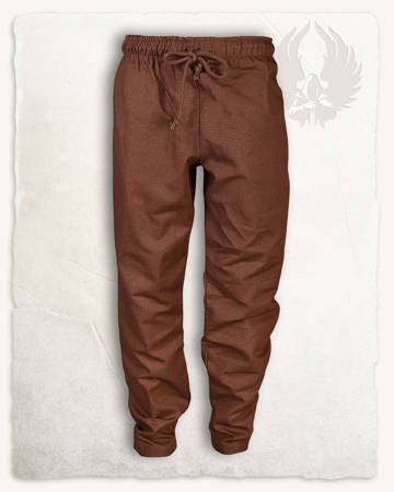 Chris Trousers Brown (junior) - bawełniane spodnie