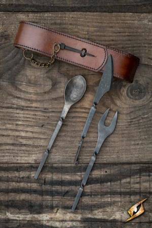 Cutlery W. Leather Hanger - Brown