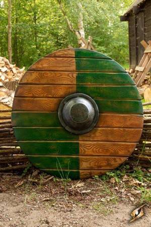 Drang Shield - Green/Wood - 70 cm