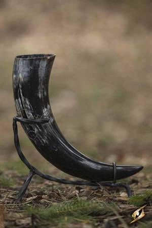 Druid Drinking horn 0,5 L Dark - With Stand