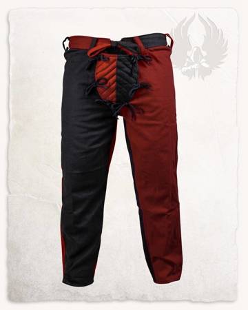 Gustav Pants Black/Bordeaux - landsknechtowe spodnie