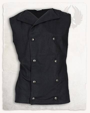 Hamish Vest Canvas Black - płócienna kamizelka