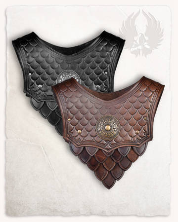 Hektor Leather Gorget - Black