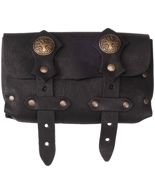 Herreria belt bag - Black - skórzana kaletka