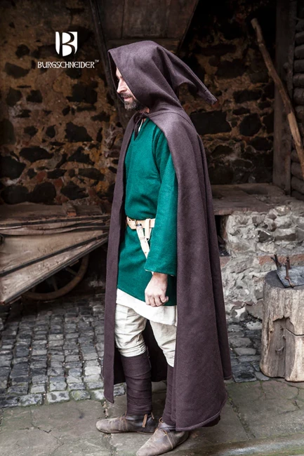 Hooded Cloak Hibernus - Wool - Green