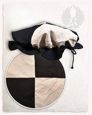 Joerg Beret Canvas Black/Cream - beret Landsknechta