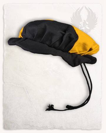 Joerg Beret Canvas Black/Yellow - beret Landsknechta