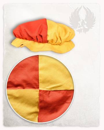 Joerg Beret Canvas Red/yellow - beret Landsknechta