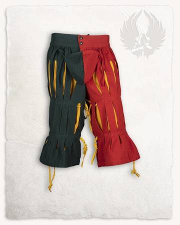 Joerg Lansquenet Trousers Red/Green - landsknechtowe spodnie