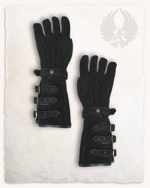 Kandor Gloves Black - zamszowe rękawice
