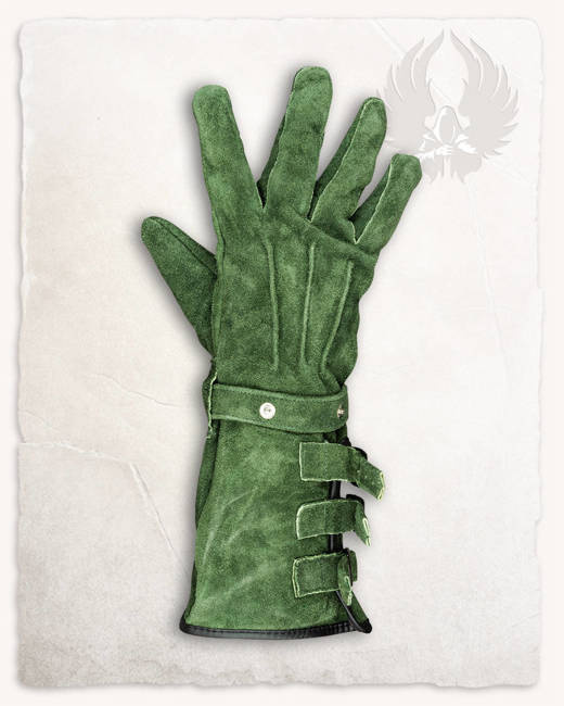 Kandor Gloves Green - zamszowe rękawice