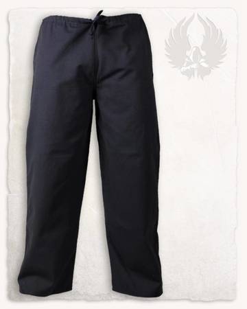 Kasimir Pants Black - płócienne spodnie