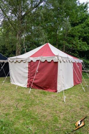 Marquee Tent - 4x4m - Natural/Emperor Red - compact