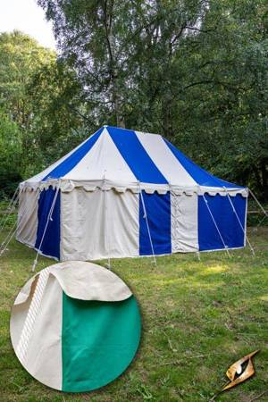 Marquee Tent - 4x6m - Natural/Emerald Green - Standard