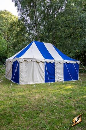 Marquee Tent - 4x6m - Natural/Lapis Blue - Standard