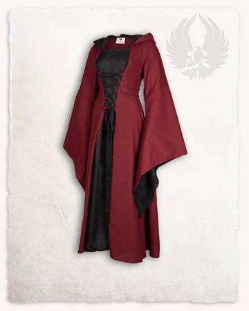 Ophelia Dress Burgundy/Black