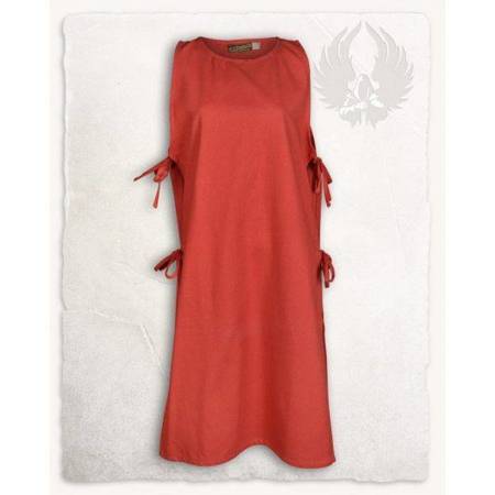 Ormhild Apron Dress  Red - suknia fartuchowa