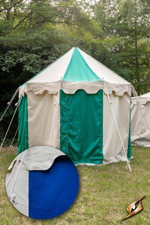 Pavilion Tent - Ø3m - Natural/Lapis Blue