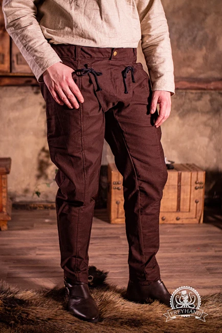 Pyrus Pants - brown - spodnie z saczkiem