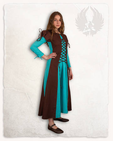 Rebecka Dress - Brown/Turquoise - 168