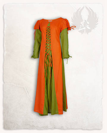 Rebecka Dress - Orange/Green