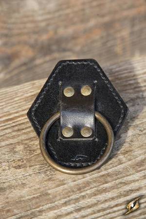 Ring Small Black  - zawieszka ze stalowym pierścieniem