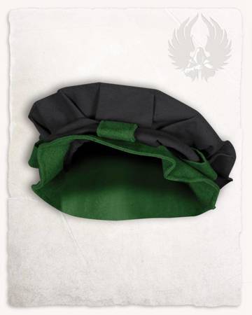 Rupert Beret Black/Green - beret średniowieczny