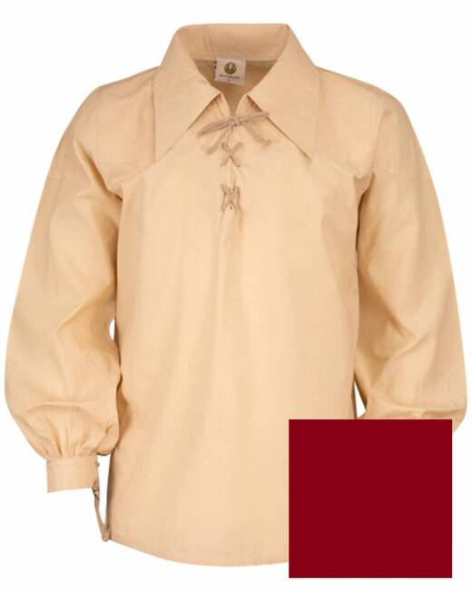 Sawyer shirt - Bordeaux - koszula bawełniana