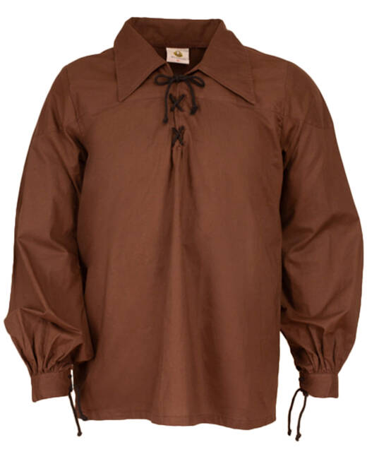 Sawyer shirt - Brown - koszula bawełniana