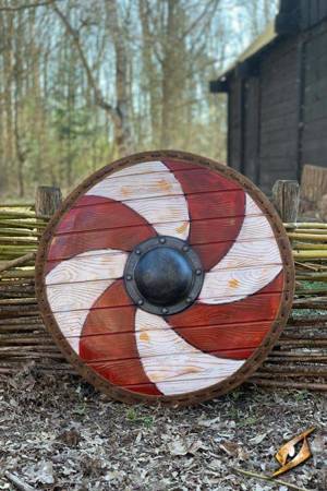 Thegn Shield - Red/White - 70 cm