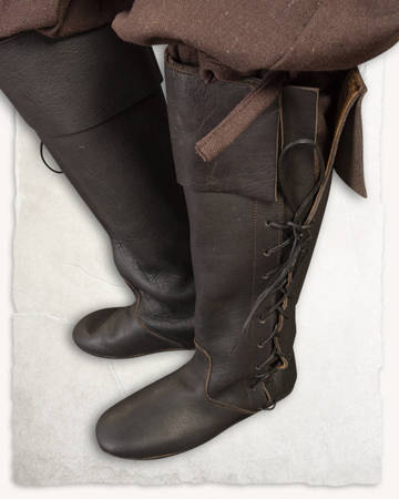 Tilly High Boots - Leather - Brown - skórzane kozaki