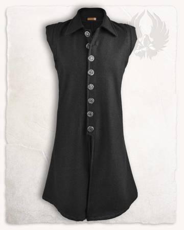 Tilly Vest Wool Black - wełniany kaftan