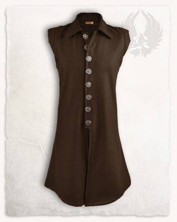 Tilly Vest Wool Brown - wełniany kaftan