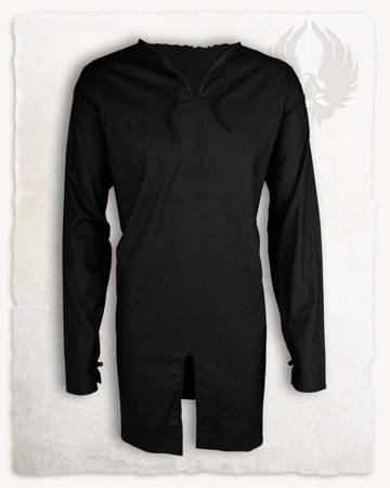 Wolfram Tunic Cotton Black - tunika średniowieczna