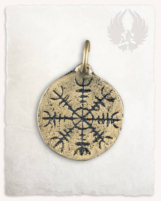 Yrsa Pendant with Runes - Gold