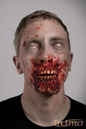 Zombie Teeth Exposed - Rana, szczęka i zęby.
